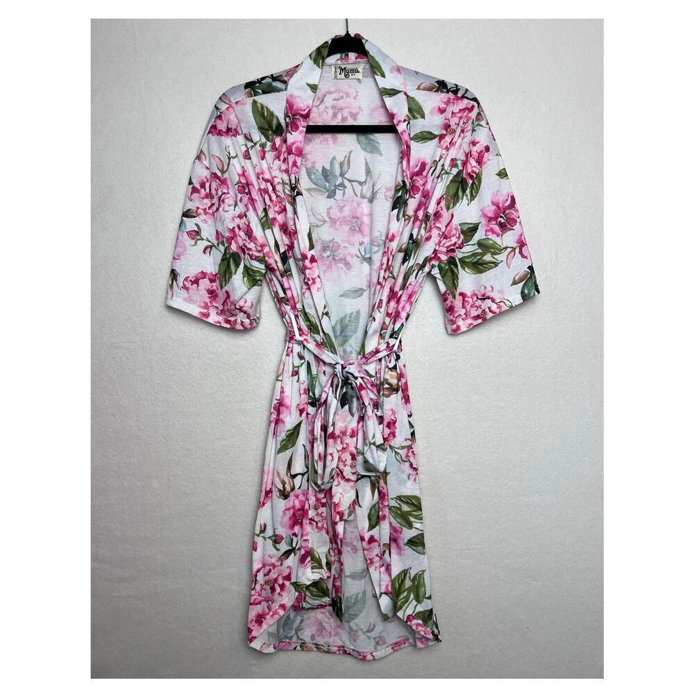 Show Me Your Mumu Wrap Robe Kimono Pink Floral Feminine Bridal One Size